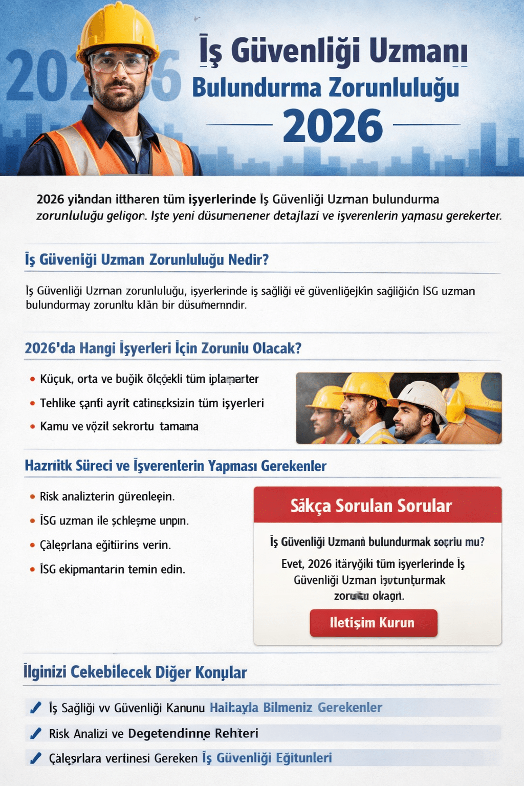 İş Güvenliği Uzmanı Bulundurma Zorunluluğu 2026